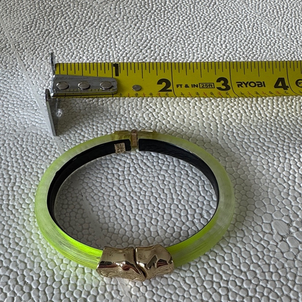 Alexis Bittar Neon Yellow and Black Bracelet